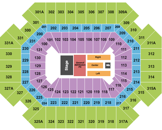 Thompson Boling Arena at Food City Center Need to Breathe Seating Chart