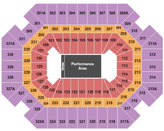 Thompson Boling Arena at Food City Center PBR Seating Chart