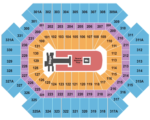 Thompson Boling Arena at Food City Center Shinedown Seating Chart