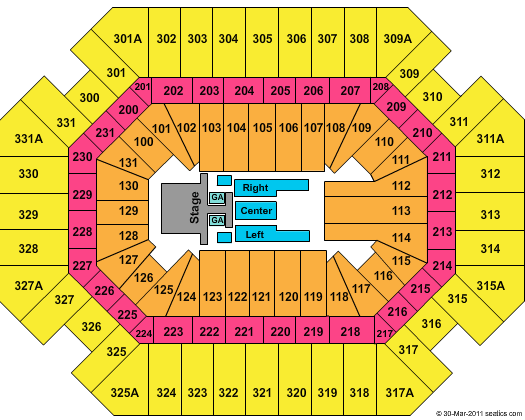 Thompson Boling Arena at Food City Center Taylor Swift Seating Chart