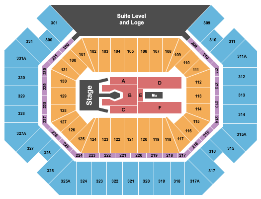 Thompson Boling Arena at Food City Center Tim McGraw 2023 Seating Chart