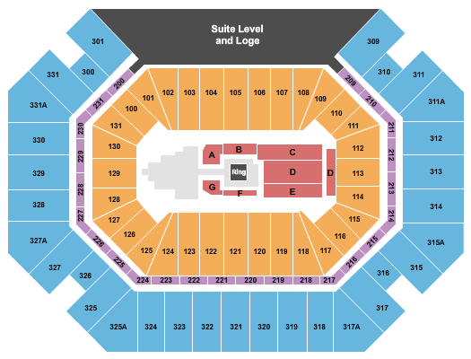Thompson Boling Arena at Food City Center WWE 2 Seating Chart
