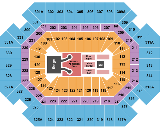 Thompson Boling Arena at Food City Center Zac Brown Band Seating Chart