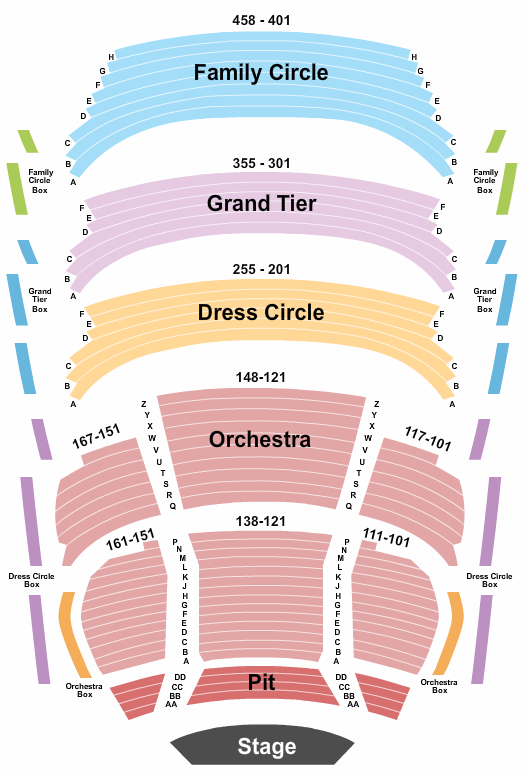 Thrivent Financial Hall At Fox Cities Performing Arts Center  Seating Map