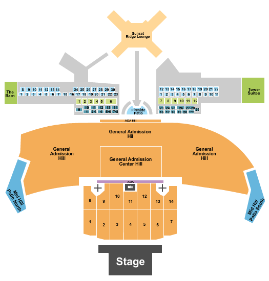 Thunder Ridge Nature Arena End Stage Seating Chart