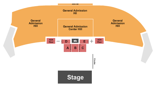 Detailed Seating Chart for Thunder Ridge Nature Arena - Seating Capacity of 0