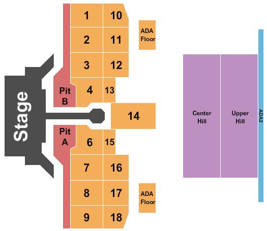 Thunder Ridge Nature Arena The Rolling Stones Seating Chart