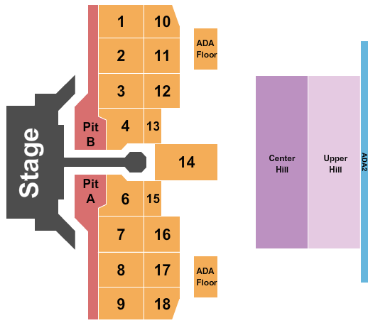 Thunder Ridge Nature Arena The Rolling Stones Seating Chart