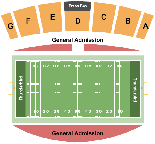 Thunderbird Stadium Football Seating Chart