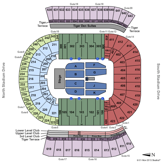 Tiger Stadium - Baton Rouge George Strait Seating Chart