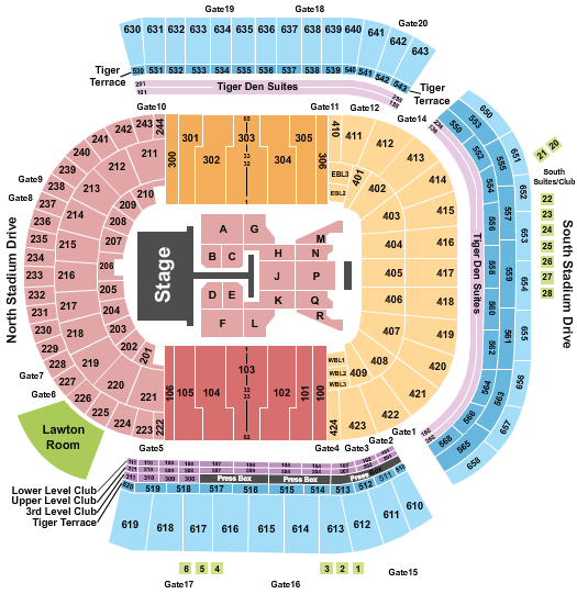 Tiger Stadium - Baton Rouge Seating Chart