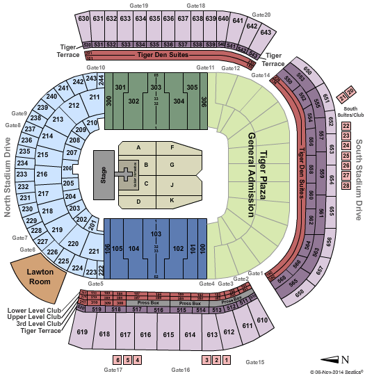 Tiger Stadium - Baton Rouge Taylor Swift Seating Chart