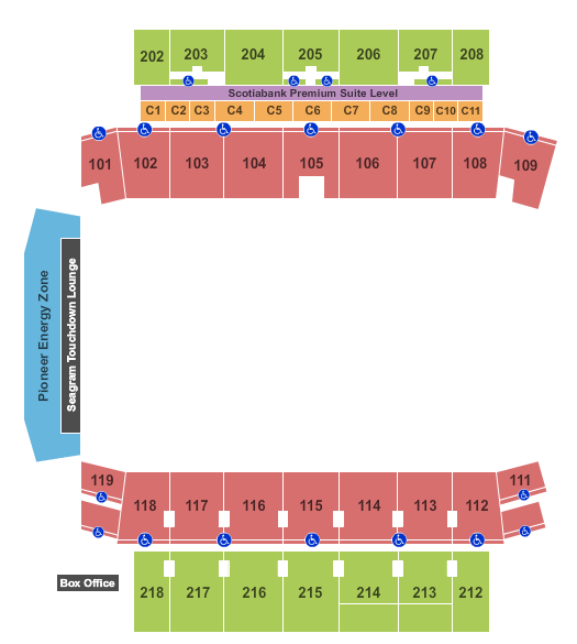 Tim Hortons Field Open Floor Seating Chart