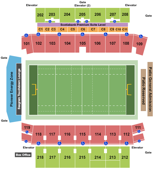 Tim Hortons Field Rugby Seating Chart