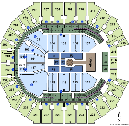Spectrum Center Coldplay Seating Chart