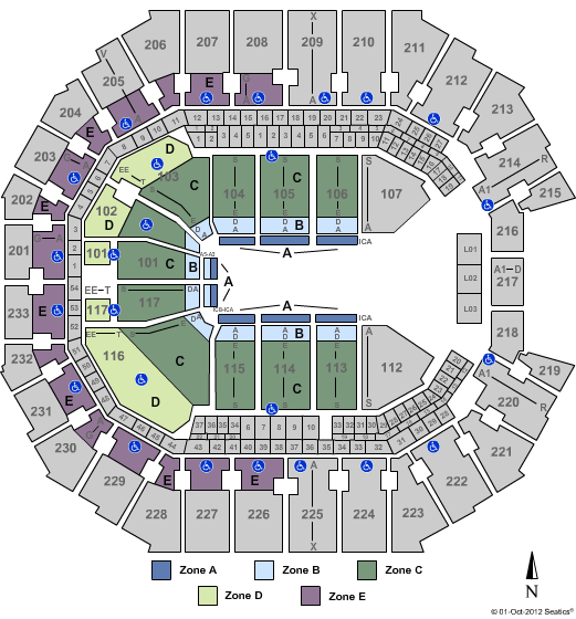 Spectrum Center Disney On Ice Zone Seating Chart