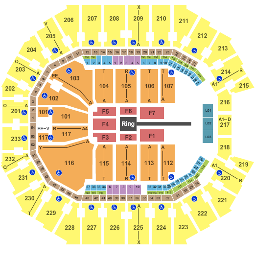 Spectrum Center WWE Seating Chart