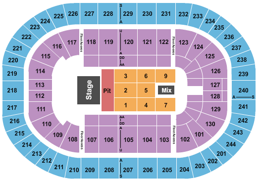 MVP Arena Alan Jackson Seating Chart