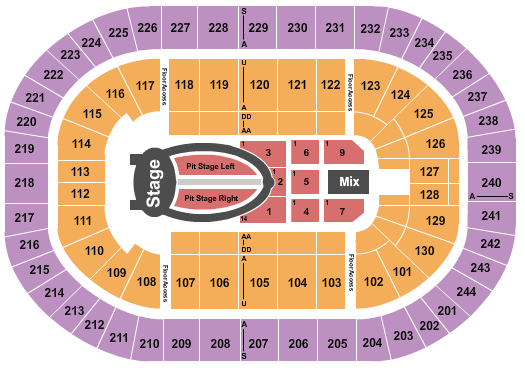 MVP Arena Ariana Grande 2019 Seating Chart