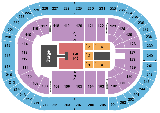 MVP Arena Brantley Gilbert Seating Chart