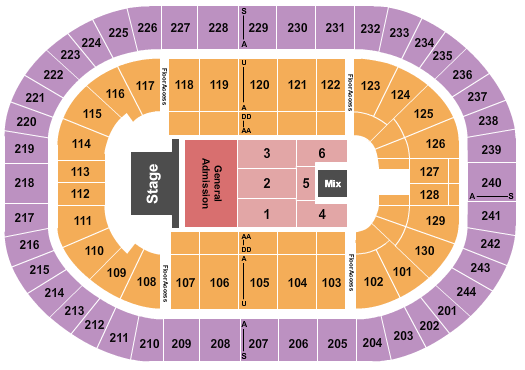 seating chart for MVP Arena - Bruce Springsteen - eventticketscenter.com