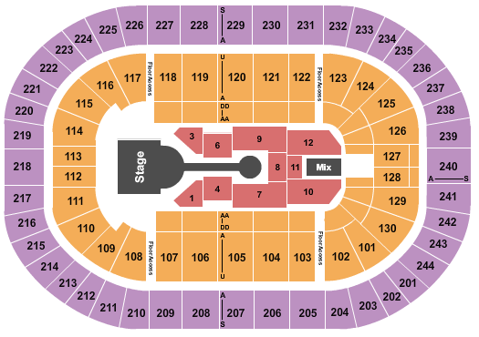 MVP Arena Casting Crowns Seating Chart