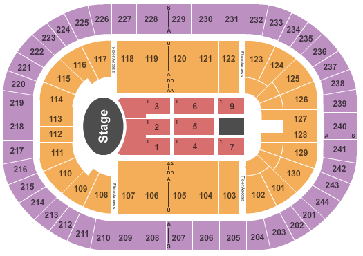 MVP Arena Garth Brooks Seating Chart