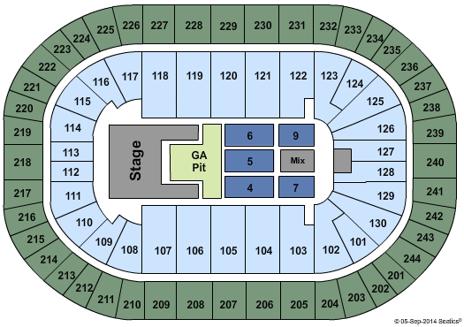 MVP Arena Hunter Hayes Seating Chart