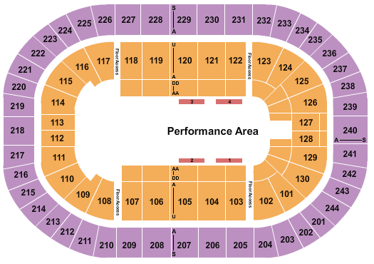 MVP Arena Jurassic World Seating Chart