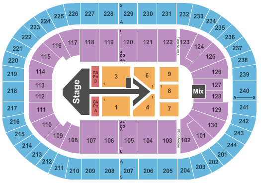 MVP Arena Maroon 5 Seating Chart