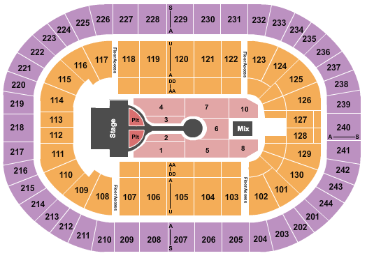 MVP Arena Michael Buble Seating Chart