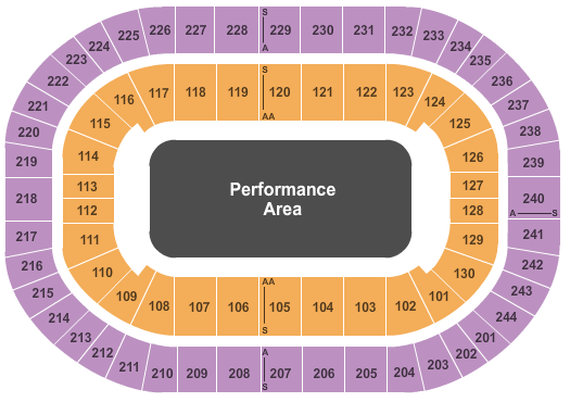 MVP Arena Seating Map