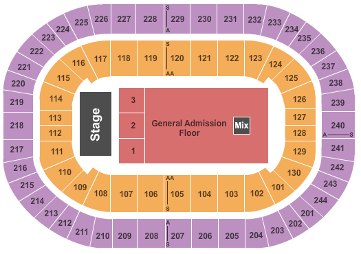 MVP Arena Novemberfest Seating Chart