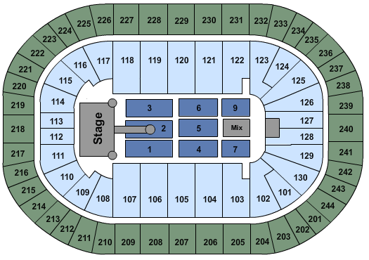 MVP Arena Shania Twain Seating Chart