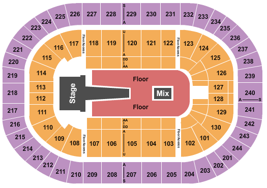 MVP Arena Shinedown Seating Chart