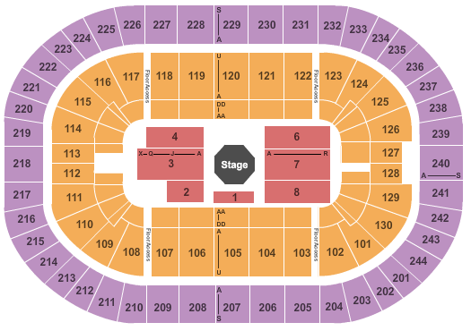 MVP Arena UFC Seating Chart