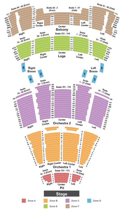 Times Union Center Moran Theater Seating Chart - Jacksonville