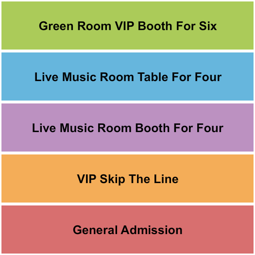 Tin Roof - Fort Lauderdale NYE Seating Chart