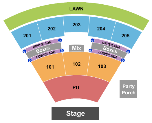 Ting Pavilion Endstage Pit Seating Chart