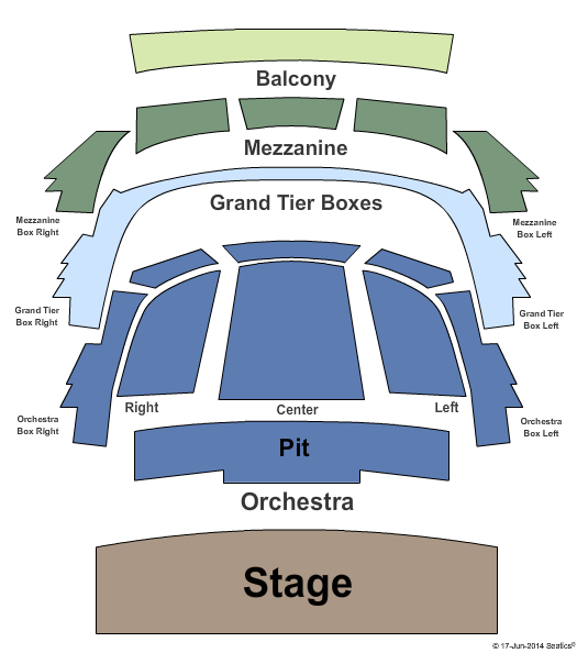 HEB Performance Hall At Tobin Center for the Performing Arts End Stage Seating Chart