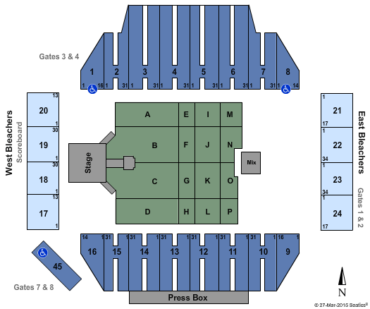 Tom Benson Hall of Fame Stadium Aerosmith Seating Chart