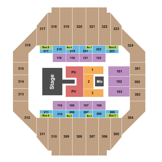 Tony's Pizza Events Center Parker McCollum Seating Chart