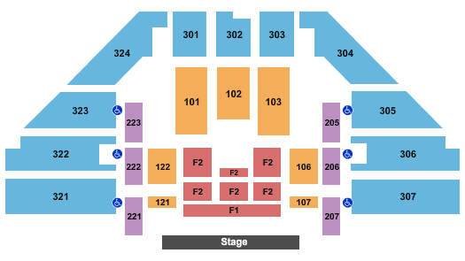 Tony's Pizza Events Center Gaither Vocal Band Seating Chart