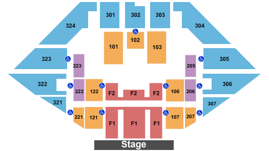 Tony's Pizza Events Center Sesame Street Seating Chart