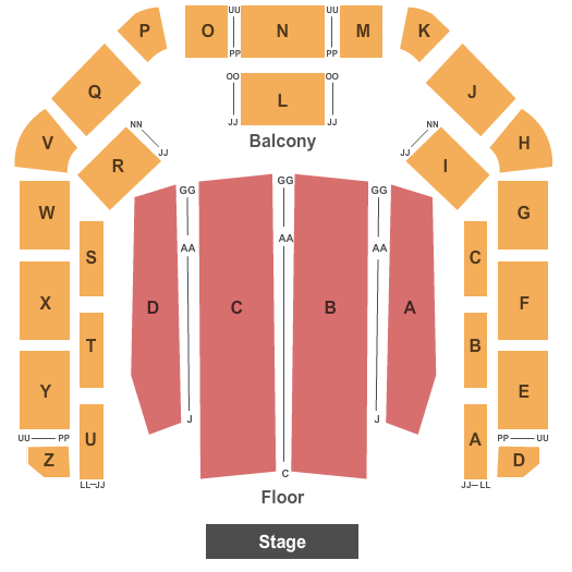 seating chart for Topeka Performing Arts Center - End Stage - eventticketscenter.com