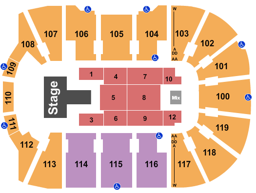 Total Mortgage Arena AEW2 Seating Chart