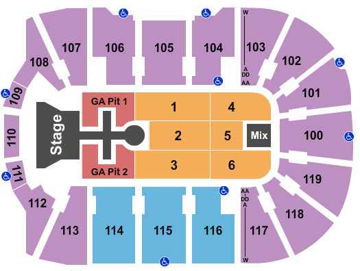 Total Mortgage Arena Kingdom Tour Seating Chart