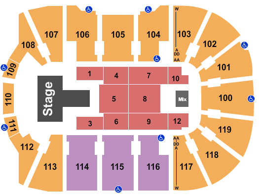 Total Mortgage Arena Maverick City Music Seating Chart