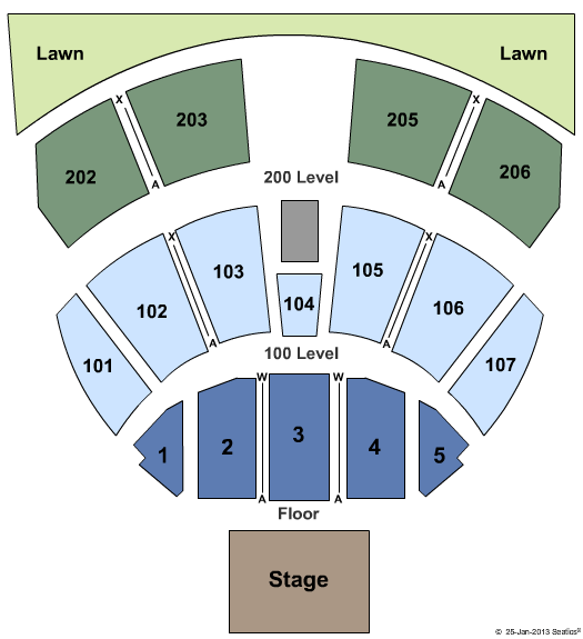 Germania Insurance Amphitheater End Stage Seating Chart