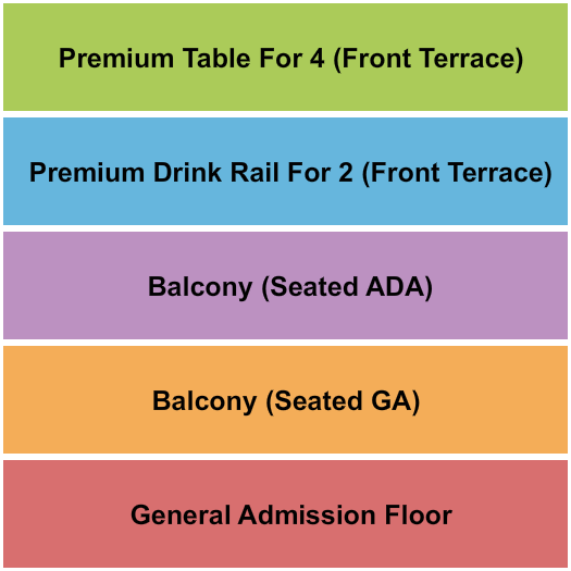 Tower Theatre - OK GA/Balcony/Rail Seating Chart